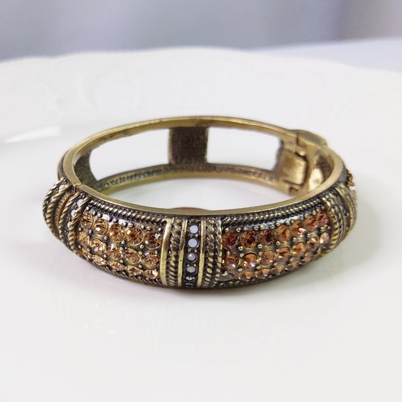 Heidi Daus Jewelry - Heidi Daus Rhinestone Topaz Style Gold Bracelet
